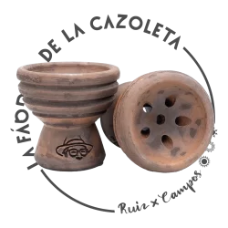 Sello original y exclusivo de cazoleta artesanal para shisha hecha a mano por la Fábrica de la Cazoleta modelo Babushka