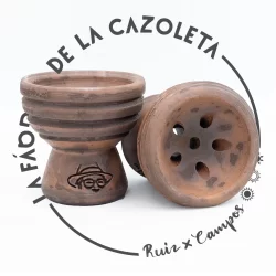 Cazoleta de barro original y exclusiva cien por cien artesanal para shisha hecha a mano por la Fábrica de la Cazoleta : Babushka 