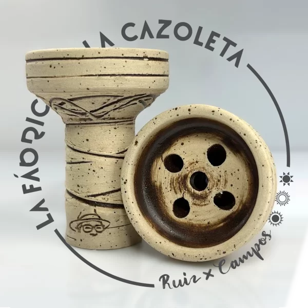 Cazoleta original y exclusiva cien por cien artesanal para shisha hecha a mano por la Fábrica de la Cazoleta modelo