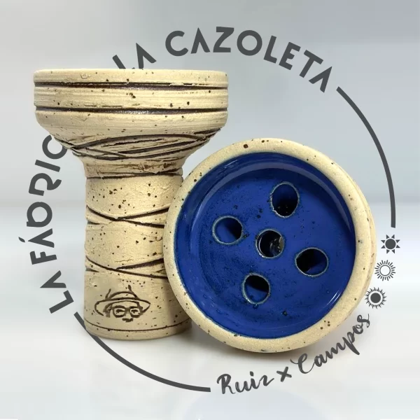 Cazoleta original y exclusiva cien por cien artesanal para shisha hecha a mano por la Fábrica de la Cazoleta modelo