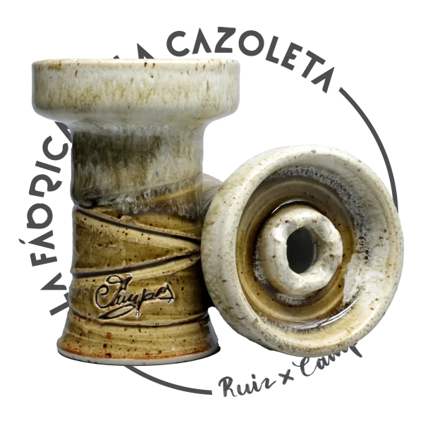 Cazoleta original y exclusiva cien por cien artesanal para shisha hecha a mano por la Fábrica de la Cazoleta modelo