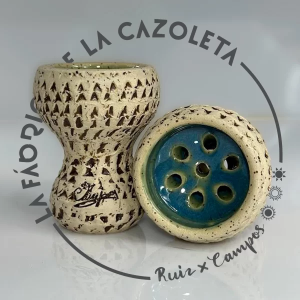 Cazoleta original y exclusiva cien por cien artesanal para shisha hecha a mano por la Fábrica de la Cazoleta modelo