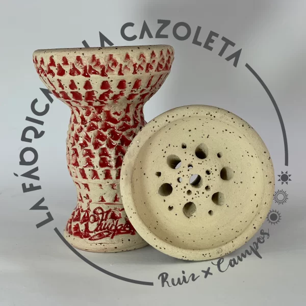 Cazoleta original y exclusiva cien por cien artesanal para shisha hecha a mano por la Fábrica de la Cazoleta modelo