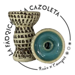 Cazoleta original y exclusiva cien por cien artesanal para shisha hecha a mano por la Fábrica de la Cazoleta modelo