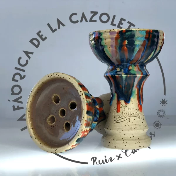 Cazoleta original y exclusiva cien por cien artesanal para shisha hecha a mano por la Fábrica de la Cazoleta modelo