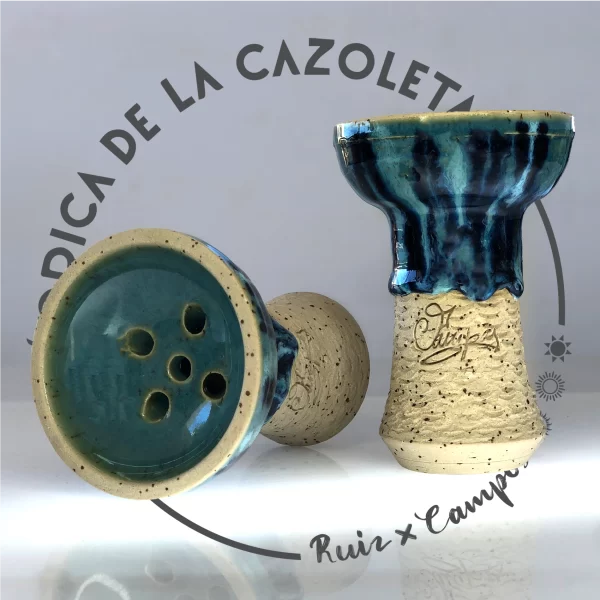 Cazoleta original y exclusiva cien por cien artesanal para shisha hecha a mano por la Fábrica de la Cazoleta modelo