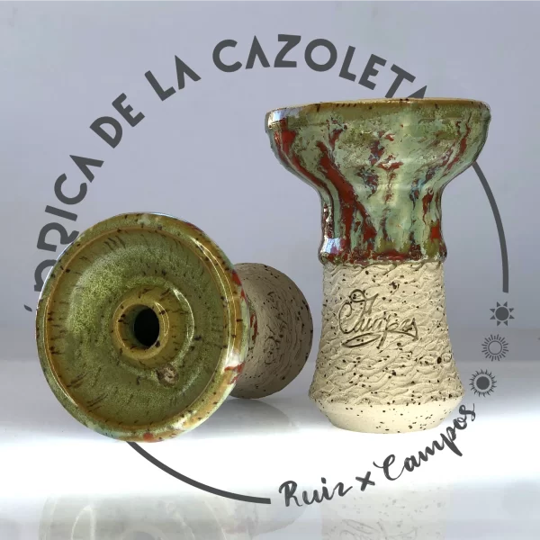 Cazoleta original y exclusiva cien por cien artesanal para shisha hecha a mano por la Fábrica de la Cazoleta modelo