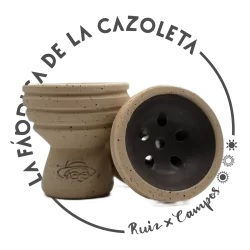 Sello original y exclusivo de cazoleta artesanal para shisha hecha a mano por la Fábrica de la Cazoleta modelo Babushka