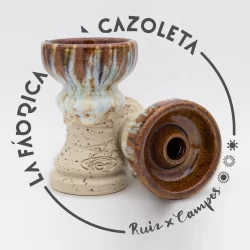 Cazoleta original y exclusiva cien por cien artesanal para shisha hecha a mano por la Fábrica de la Cazoleta modelo : Rookies 