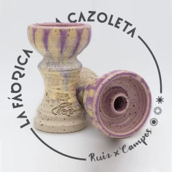 Cazoleta original y exclusiva cien por cien artesanal para shisha hecha a mano por la Fábrica de la Cazoleta modelo : Rookies 