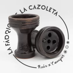 Cazoleta original y exclusiva cien por cien artesanal para shisha hecha a mano por la Fábrica de la Cazoleta modelo  : Dedushka