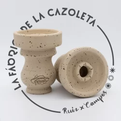 Cazoleta original y exclusiva cien por cien artesanal para shisha hecha a mano por la Fábrica de la Cazoleta modelo : Rookies 