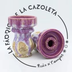 Cazoleta original y exclusiva cien por cien artesanal para shisha hecha a mano por la Fábrica de la Cazoleta modelo : Rookies 