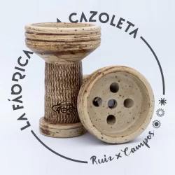 Cazoleta original y exclusiva cien por cien artesanal para shisha hecha a mano por la Fábrica de la Cazoleta modelo : Fabriponas 2.0