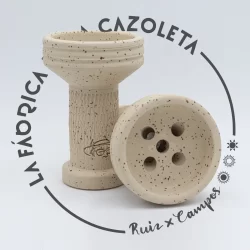 Cazoleta original y exclusiva cien por cien artesanal para shisha hecha a mano por la Fábrica de la Cazoleta modelo : Rookies 