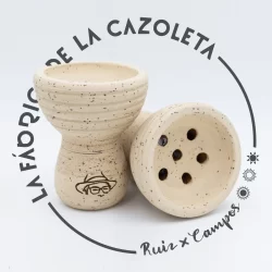 Cazoleta original y exclusiva cien por cien artesanal para shisha hecha a mano por la Fábrica de la Cazoleta modelo : Rookies 