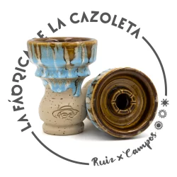 Cazoleta original y exclusiva cien por cien artesanal para shisha hecha a mano por la Fábrica de la Cazoleta : Ermitaños White 